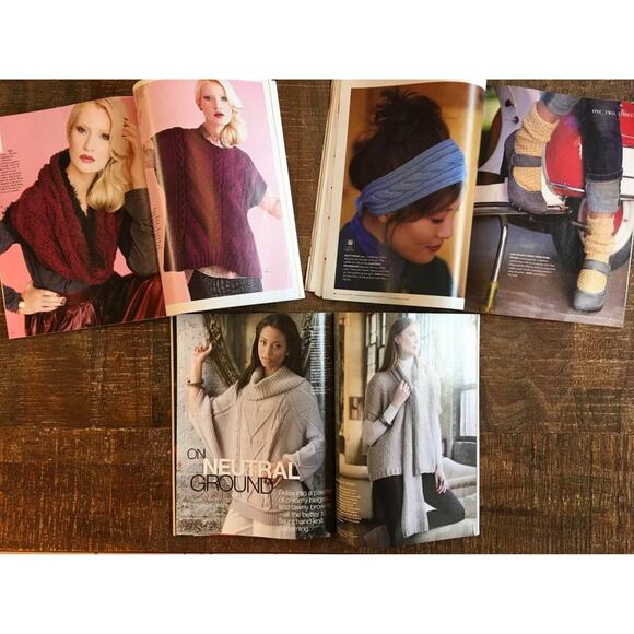 Vogue Knitting Interweave Knits Holiday Winter Patterns Knitting Blanket Hat - Picture 3 of 5